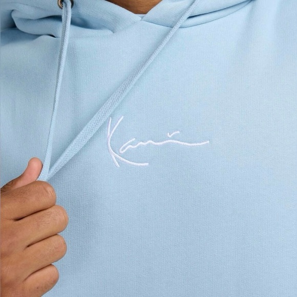 Karl Kani Signature Essential Pullover Hoodie | M | Light Blue NEW!! - Picture 5 of 14